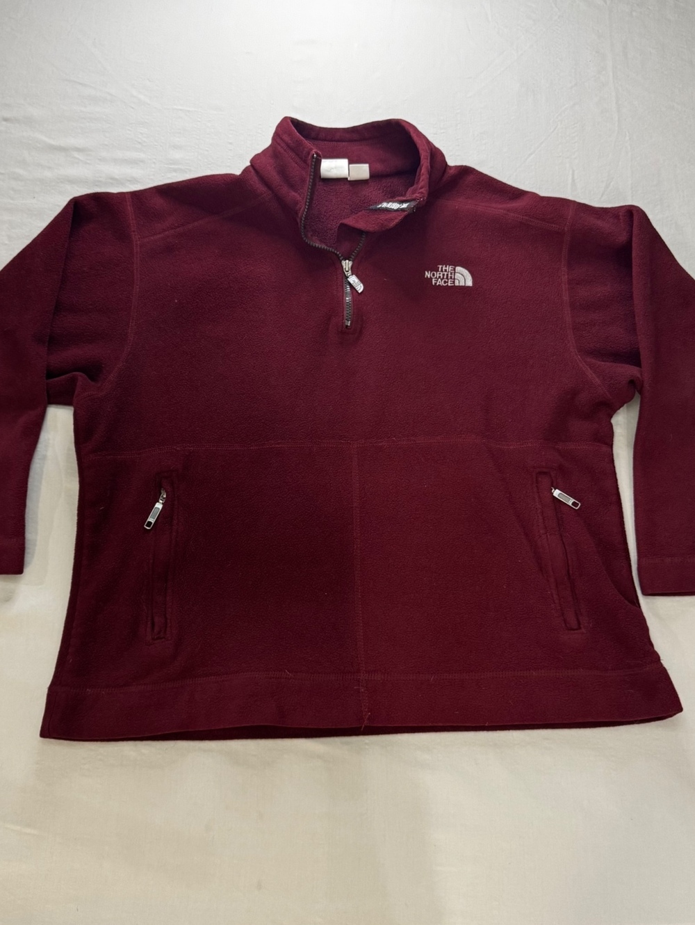 The North Face Men’s M Burgundy Fleece Pullover 1/4 Zip Jacket